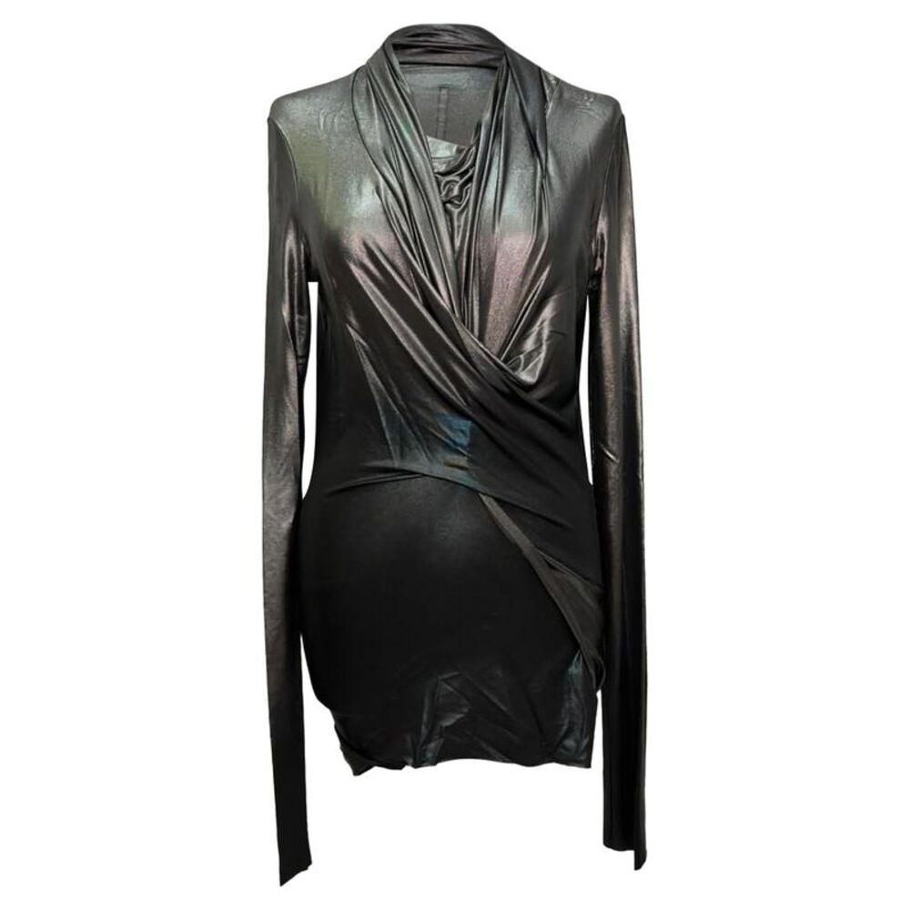 Rick Owens Magnetic Long Sleeve Top in Black Viscose